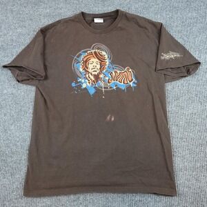 Vintage Jimi Hendrix Shirt Mens XL Brown Optima Heavy Graphic Band Tee 2004
